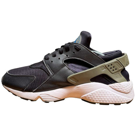 NIKE Air Huarache Run Women's 8.5 Black Army Green Sneaker Athletic Shoes - Picture 9 of 14